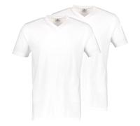 LERROS Doppelpack T-Shirt V-Ausschnitt, Blanc, XXXL Homme
