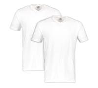 LERROS Doppelpack T-Shirt V-Ausschnitt, Blanc, XXXL Homme