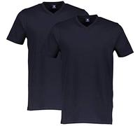 LERROS Lot de 2 t-shirts à col en V pour - Bleu - Large
