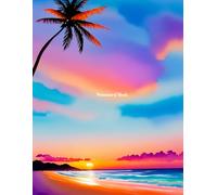 Lerson Art: Watercolor Internet Password Book with Categories Tabs (Visual Tabs), Easy Organized by 15 Frequent-Use Categories, 1,216 Passwords Stored ... 8.5x11 in.: Sunset Beach Watercolor Cover.