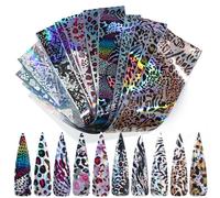 Lerty-Autocollants Adhésifs Pour Ongles",Peinture À L'encre,Cuir Chevelu En Bambou,Caractères Chinois,Décalcomanies De Transfert,"Art De Manucure Et De Pédicure - Type Laser Leopard Pack