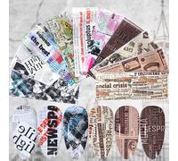 Lerty-Autocollants Adhésifs Pour Ongles",Peinture À L'encre,Cuir Chevelu En Bambou,Caractères Chinois,Décalcomanies De Transfert,"Art De Manucure Et De Pédicure - Type 1565 Pack