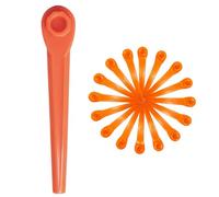 leruiyezs 100pcs Lame Coupe Bordure Pour Gardena Compatible en Plastique Renforcé for Gardena Lames en Plastique pour Entretien Pelouse,Rotatives Adaptées Débroussailleuse Rotofil pour Découper Herbes