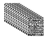 leruiyezs 1176 Pièces,14 Feuilles,Lettres Autocollantes Noir,Stickers Alphabet Vinyle Noir Haute Adhésion Pour Scrapbooking,Cartes De Vœux,Décoration,Album Photo,Stickers Lettres Alphabet