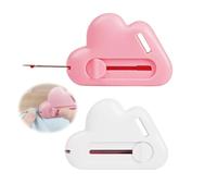 leruiyezs 2pc Guide Couture Aimanté pour Machine à Coudre 2 en 1 avec Découd-Vite Rétractable,Rose, Blanc,Guide Ourlet Magnétique en Forme de Nuage, Accessoire Universel pour Couture Précise et Facile