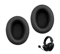leruiyezs 2pcs Remplacement Coussinets d'oreille pour HyperX Cloud Stinger,Coussinets pour Kingston HyperX Cloud II en Memory Foam et Cuir PU,for Cloud Alpha,Cloud III,Core et Mix,Confort Isolation