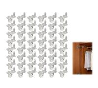 leruiyezs 48pcs taquet etagere 5mm avec téton et vis, Supports D'étagères de Sécurité 5 mm, Taquets pour étagères avec téton et vis en aluminium et fer,avec Vis M5x11mm pour Armoires et Bibliothèques