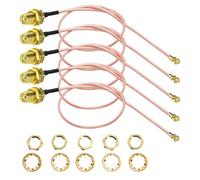 leruiyezs 5pc Cable SMA Femelle Vers IPX U.FL 15cm RG178 Faible Perte Adaptateur Coaxial RF Pour Mini PCI Bluetooth GPS Antenne 4G WiFi Carte PCI Connecteur SMA Pour Réseau Et Vidéo Sans Fil