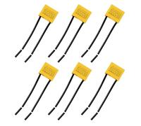 leruiyezs 6pcs Condensateur 0.22uF - Condensateur Polypropylène 0.22uF 275V X2 pour Suppression des Interférences, Condensateurs de Sécurité Anti-Parasite, 18 * 14.5 * 8.5mm, Pitch P 50/50mm