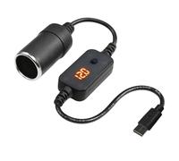 leruiyezs Adaptateur Allume Cigare USB,USB-C Mâle Vers Prise Allume Cigare 12V,Convertisseur 5V 3A Vers 12V 1A,Pour Caméra Embarquée,GPS,DVR,Radar,Voiture,Bandes LED,Adaptateur USB Allume Cigare