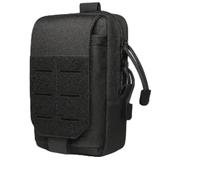 leruiyezs Pochette Tactique Ceinture Homme, Sacoche Ceinture Multifonctionnelle, Pochette Molle EDC, Sacoche pour Camping, Randonnée, Voyage, Cyclisme, Pêche (Noir)