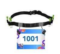 leruiyezs Porte Dossard Running Ceinture Porte-Dossard Réglable Race Belt pour Course à Pied Marathon Triathlon Vélo Ceinture Légère avec Attaches pour Dossard et Passants pour Gels Accessoire Sport