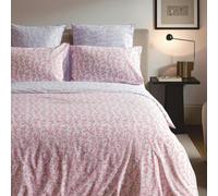 LERUUM Housse De Couette 140x200 Coton 1 Personne Parure de Lit Réversible Lilas et Rose à Motif Feuille pour Fille Ado avec 1 Taie d’Oreiller 65x65