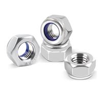 Leryati Ecrou M6 Inox, 20 pièces Écrou Nylstop Inox M6 A2 V2A DIN 985
