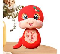 leryveo Animaux en Peluche de Serpent Chinois, Peluche de Serpent du Nouvel an Chinois | Red Snake Plushie Mascot Peluche Animal Bas du Nouvel an Stuffer - Jouets en Peluche 2025, décorations du