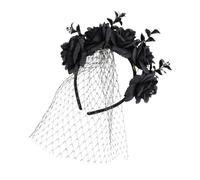 Leryveo Bandeau couronne de fleurs d'Halloween, bandeau d'Halloween - Couronne de fleurs Halloween Hair Hoop - Cerceau de cheveux de d'halloween, cerceaux de cheveux de fleur gothique pour les