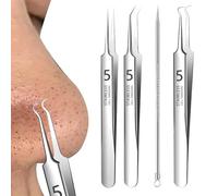 Leryveo Kit d'outils pour boutons pression, outil d'extraction de boutons,Outil d'extraction de boutons | Outil professionnel d'élimination des points blancs avec boîte de rangement, outil