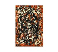 Les 100 meilleures peintures du monde en forme libre, 1946 par Jackson Pollock, impression sur toile, art mural moderne, décoration de chambre pour famille, sans cadre, 60x75 cm