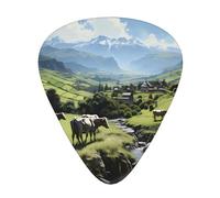 Les 12 médiators de guitare Alpine Farm Vaches comprennent trois médiators : fin, moyen et lourd. Convient pour les guitares électriques, acoustiques et basses de toutes les forces