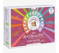 Les 2 Marmottes - Coffret Au Coin du Feu 90 Sachets - 12 Tisanes et 3 Thés | Cocooning, Spécial automne-hiver, Ideal pour cadeau, Made In France, Sans arômes ajoutés, 153g