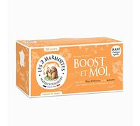Les 2 Marmottes Infusion Boost & Moi - Hibiscus Guarana Gingembre - Vitalisant Fruité Et Acidulé - Pour Le Petit-Déjeuner Et Le Sport - Idéal En Glacé - 30 Sachets Par Boite - Made In France