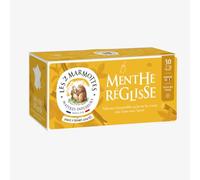 Les 2 Marmottes - Infusion Menthe Réglisse - 30 Sachets | Menthe Poivrée et Menthe Douce, Gourmande, Fraîche et Boisée, À Consommer Chaud ou Froid, 42 g