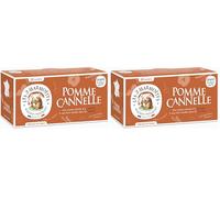 Les 2 Marmottes - Infusion Pomme Cannelle 30 sachets - Gourmande et fruitée - Made In France - Sans arômes ajoutés - 45g (Lot de 2)
