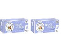 Les 2 Marmottes - Infusion Relax & Moi - 30 sachets - Tilleul Camomille Fleur d'oranger - Bien-Être, Détente et Relaxation - Made In France - Sans arômes ajoutés - 46g (Lot de 2)
