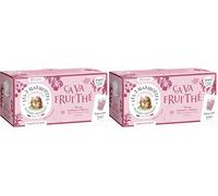 Les 2 Marmottes Thé Ça va Frui'thé - Thé noir BIO Framboise et Hibiscus - Energisant et stimulant - Pour le matin - 30 Sachets par boite - Made in France - 60g (Lot de 2)