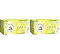 Les 2 Marmottes Thé Citron - Thé noir et vert 100% BIO au Citron - Vitalité et Fraicheur - Pour Le Petit-Déjeuner - Froid ou Chaud - Made In France - Sans arômes ajoutés - 58g (Lot de 2)