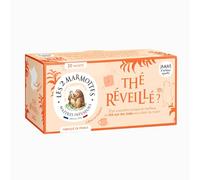 Les 2 Marmottes Thé Reveillé ? - Thé noir des Indes 100% BIO - Energisant et stimulant - Pour le petit-déjeuner - 30 Sachets par boite - Made in France - 45g