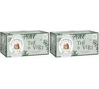 Les 2 Marmottes Thé Vert - Thé vert 100% BIO - Energisant et tonique - Pour le petit-déjeuner - 30 Sachets par boite - Made in France - 48g (Lot de 2)