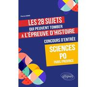Les 28 Sujets Qui Peuvent Tomber À L'épreuve D'histoire - Concours D'entrée Science Po Paris/Province