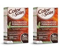 Les 3 Chênes Color & Soin 5G - Châtain Clair Doré - Coloration Permanente Cheveux Femme Sans Ammoniaque - Soin Naturel Brillance Durable - Couvre 100% Cheveux Blancs (Lot de 2)