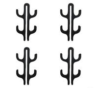 Les 4 crochets de douche sont conçus pour une installation sans effort ; il suffit de les placer sur votre porte en verre sans cadre sans aucun besoin d'adhésifs, de vis ou d'outils (E)