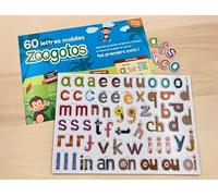 Les 60 lettres mobiles zoogotos: Apprends les lettres en script en t'amusant et découvre le plaisir de former tes premiers mots