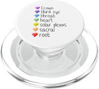 Les 7 Chakras Couronne, troisième œil, cœur Plexus sacré PopSockets PopGrip pour MagSafe