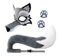 Les Accessoires De Cosplay Loup Incluent Le Masque Facial Que La Queue Et Gants Pour Adultes Mascarade Noël Noël Sont Des Loups