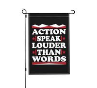 Les Actes Valent Mieux Que Les Mots. Bannière Décoratif Drapeaux De Jardin Durable Drapeaux Pour Clubs Toutes Les Saisons Extérieure 30X45cm