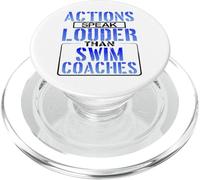 Les Actions Humour du Nageur parlent Plus Fort Que l'entraîneur de Natation PopSockets PopGrip pour MagSafe
