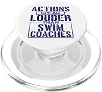 Les Actions Humour du Nageur parlent Plus Fort Que l'entraîneur de Natation PopSockets PopGrip pour MagSafe