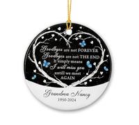 Les Adieux Ne sont Pas Éternels Décoration De Noël A Suspendre Mignon Pendentif De Noël Céramique Ornement Suspendu pour Jardin Salon Maison