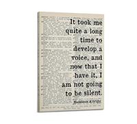 Les affiches d'art avec citation « Not Going To Be Silent » sont adaptées pour décorer le salon, la chambre à coucher, le bureau, le restaurant, le couloir, la chambre d'enfant, etc. Style cadre 50 x