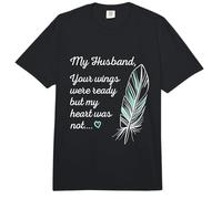 Les Ailes du Mari étaient prêtes par Mon cœur, Pas comme Un mémorial Comfort Colors Adult Heavyweight T-Shirt