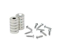 Les Aimants et Les Vis de la Caisse Contre-Jacus en Néodyme Paquet Pour Les Fixations de Meubles, Les Illustrations Suspendues et Les Tirages Fermés - 12mm de diamètre - Sud