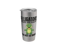 Les alligators me rendent heureuse, vous n'êtes pas si drôles Gobelet isotherme en acier inoxydable double paroi