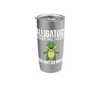 Les alligators me rendent heureuse, vous n'êtes pas si drôles Gobelet isotherme en acier inoxydable double paroi