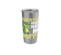 Les alligators me rendent heureuse, vous n'êtes pas si drôles Gobelet isotherme en acier inoxydable double paroi