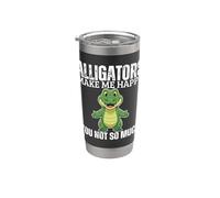 Les alligators me rendent heureuse, vous n'êtes pas si drôles Gobelet isotherme en acier inoxydable double paroi