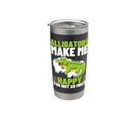Les alligators me rendent heureuse, vous n'êtes pas si drôles Gobelet isotherme en acier inoxydable double paroi